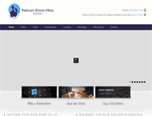 Tablet Screenshot of pelicanshorevillas.com.au